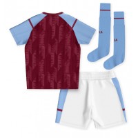 Billiga Aston Villa Barnkläder Hemma fotbollskläder till baby 2023-24 Kortärmad (+ Korta byxor)